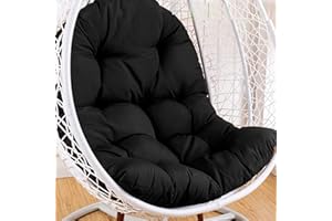 PING BU Coussin de balancelle imperméable et épais - Coussin de dossier pour balancelle de jardin uniquement - Coussin anti-salissures, durable et confortable (noir, ordinaire)