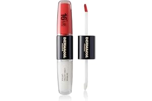 NOUVEAU Dermacol - 16-Hour Lip Colour, High Pigmentation Lip Gloss, Two-Phase Lip Gloss, Kiss-Proof Lip Make-up with Matte Finish and Shine,no. 26, Heroine Chic
