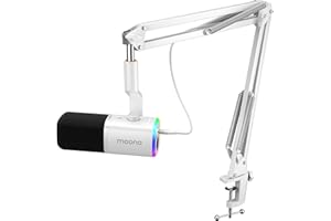 MAONO XLR/USB Gaming Microfono con braccio: microfono dinamico con software, tasto muto, regolatore gain, per streaming/podcast, PC, registrazione, creazione di contenuti YouTube, chat, PS4/5 (PD100XS