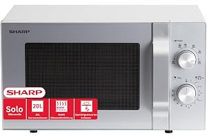 SHARP R204S Mikrovågsugn, 800 W, Silver, 20 L