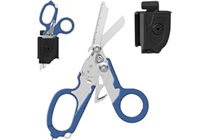 FLRMINGIGIGI Trauma Schere Emergency Shears mit Strap Cutter und Glass Breaker Faltbare Scherenzange aus Edelstahl, Outdoor Camping Rescue Scissors Tools
