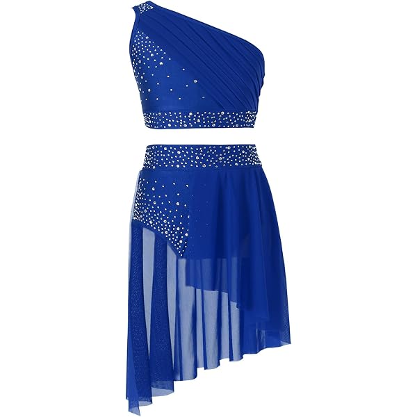 Jupe Longue Asymétrique En Mousseline De Soie - Danse Ventre Latin Jazz - Taille Unique 66-124 Cm