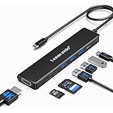 Lemorele Hub USB C 3.0 - Docking Station USB C 7 in 1 Adattatore USB C Hub a HDMI 4K, 3 USB 3.0, PD 100W, SD/TF, USB C HDMI A