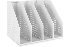 Elezeal Foldable Magazine File Holder Durable File Desktop Document Cabinet Organiser Book Shelves Magazine Folder Paper Filing Rack For Books, CDs, Shelves, Office, Library, Home and School