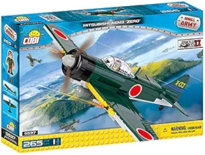 COBI Jeux De ConstructionMitsubishi A6M3Zero, 5537, Green/Black/Grey/Yellow/Red