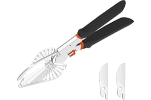 GARTOL Lengthen Miter Shear Cutter, Multifunctional Multi Angle Trunking Shear, Angle Shears Scissors for Vinyl Wood Molding Trim, Angle Cutter Adjustable at 45 to 135 Degree with Replacement Blades
