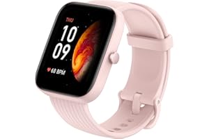 Amazfit Smartwatch Bip 3 Pro zegarek fitness z kolorowym wyświetlaczem 1,69", tętno, SpO2, sen, minitorem stresu, zegarek sportowy z GPS, 60+ trybów sportowych, wodoszczelny 5 ATM