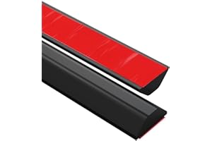 Mxziogr Barriera doccia silicone, Barriera acqua, soglia per doccia, Supporto Adesivo in Un Unico Pezzo, Tenere l'acqua all'interno della soglia per evitare fuoriuscite (Nero, 165CM)