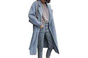 WHZXYDN Trench-Coat d'hiver pour Femmes Manteau en Laine Double Face à Double Boutonnage