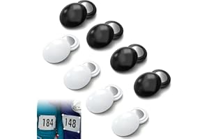 Huucozn Startnummernmagnete 8 Paare/16 Stück Startnummernhalter Startnummer Magnete Startnummer Befestigung Startnummernband zur Startnummer Befestigung Magnetschnalle zubehör zum Einsatz bei Marathon