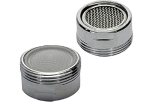XNTONG - 2 Pieces Jet Regulators, M20 External Thread Faucet Filter, with Stainless Steel Mesh and Chrome-Plated Mixing Nozzle Key, for Faucets with Mixing Nozzle (External Thread 20 mm)