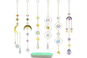 HIQE-FL Acchiappasole Finestra,Acchiappasole Cristallo Trasparente,Acchiappasole in Cristallo,Acchiappasole Colorato,Prisma Arcobaleno Finestra,Prisma Arcobaleno,Prisma a Sfera (C)