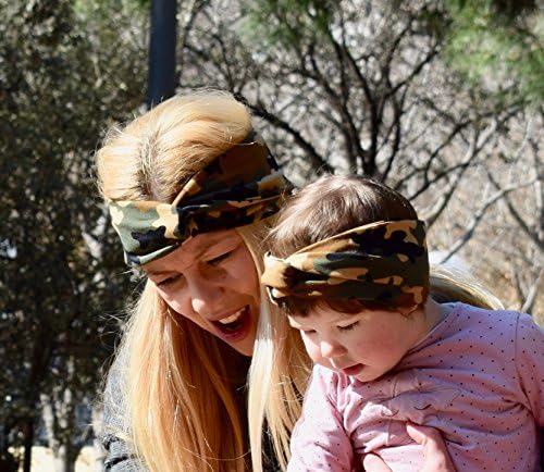 ❤ Newborn, baby girl, toddler and adult camouflage turban ❤ handmade in cotton fabric, they are a perfect for matching mother daughter outfits.