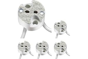 ledscom.de 5 st GU5.3/G4-fattningar, keramik, vit, 12 V växelström, max. 25 W