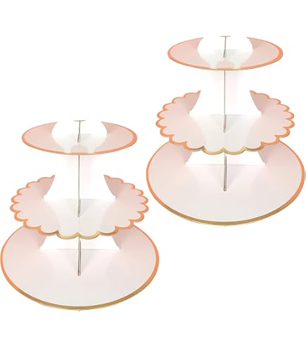 GEHE 3-stöckiger Cupcake-Ständer Aus Akazienholz – Klappbarer Servierständer Für Kuchen, Snacks Und Desserts – Ideal Für Party, Hochzeit Oder Weihnachten