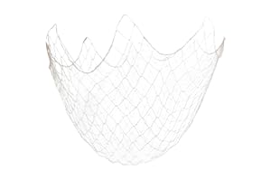 COM-FOUR® Conjunto de decoración marítima - Red de Pesca con Conchas - decoración de Mesa - Malla de Fotos - decoración Colgante