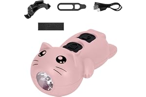 Editbar Kinder Scooter Licht, LED Kinder Roller Licht - USB Wiederaufladbar Kinderwagen Licht, LED Warnlicht, Dreifachmodus mit Hupe, IP64 Wasserdicht, für Roller und Kinderwagen