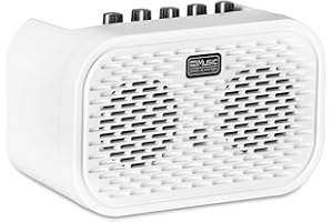 Coolmusic Unique Mini Amplificador de Guitarra, Amplificador de Guitarra eléctrica Recargable inalámbrico de 10 W con Efectos de retardo/distorsión, para práctica en casa y Fiesta de música