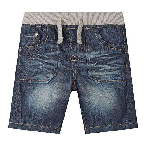 Bluezoo Kids Boy's Blue Ribbed Waist Denim Shorts 18-24 Months