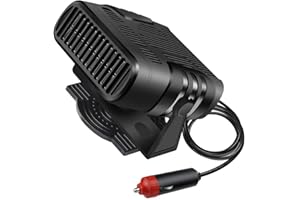 Jiimhte Chauffage de désembuage de Voiture,Dégivreur de vitres de Voiture | Pare-Brise Voiture Chauffage désembuage 360 degrés Base rotative Chauffage de fenêtre Chauffage sèche-Vent Ventilateur de