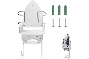 Juwacoo Support mural pour planche à repasser - Support mural pour planche à repasser avec crochet - Support de planche à repasser amovible - Support mural pour planche à repasser