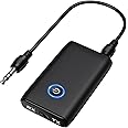 ORIA Bluetooth 5.3 Transmitter Receiver, 2 in 1 Wireless 3.5mm Bluetooth Audio Aux Adapter, USB Charging, Low Latency for PC/TV/Car Sound System/Wired Speakers/Headphones