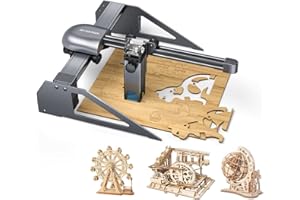 ATOMSTACK P7 M40 Laser Engraver, 40W Laser Engraving Cutting Machine Laser Cutter with Fixed-Focus Spot, Eye Protection Filter Panoramic Glass for Metal, Wood, Engraving Area 200 x 200mm