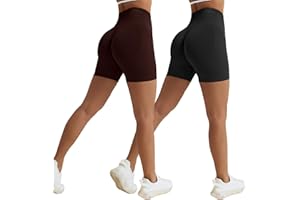 Vertvie Scrunch Butt Short de Sport Femmes, Short de Cyclisme Push Up Legging Court Short de Yoga à Taille Haute Short de Gym Opaque sans Couture Collants Shorts Anti Cellulite
