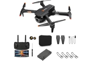 WUDAJIE Drone with Camera, Mini Drone, Foldable Drones for Adults, Children and Beginners, Drone for 2 Batteries, Long Flight Time, Obstacle Avoidance, Vertical Recording