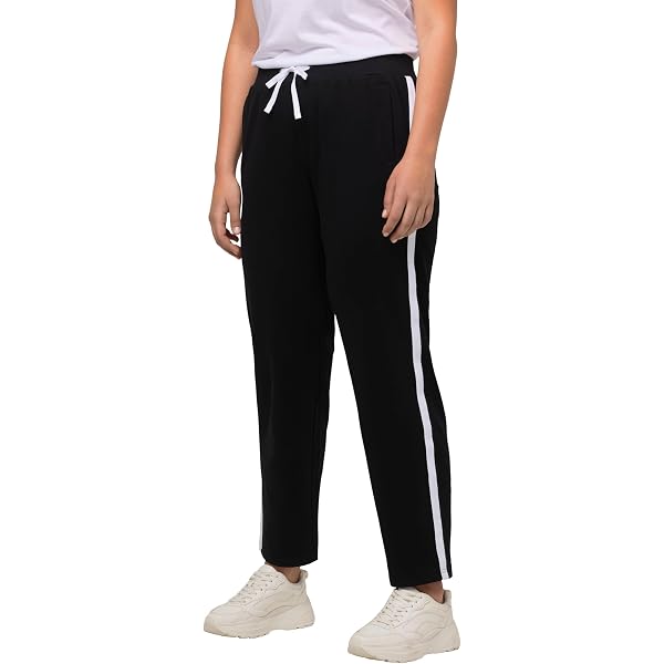Ulla Popken Jogging Pantalon Sport Noir - Grande Taille 48-48 Femme