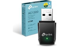 TP-Link Archer T3U 1300 Mbps High Gain Wireless Dual-Band USB WiFi Dongle, 3dBi Dual Omni Directional Antenna, WiFi Adapter for PC Supports Windows 11/8.1/8/7/XP, Mac OS, Linux