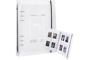 NOJGAC Kpop Photocard Binder, A5 Ring Binder, 20 Sheets 160 Pockets Waterproof and Transparent Kpop Photocard Holder, Kpop Album, Collect Celebrity Photos, Life Photos, Album Card for Girls