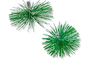 ABAZO Plewa Chimney Brush Made of Plastic Fireplace Brush Ceramic Stainless Steel Pipe Soot Brush Stainless Steel Fireplace Cleaner (300 mm)