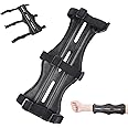 ELONG OUTDOOR 8.7'' Cow Leather Archery Arm Guard Protector with 3 Adjustable Straps for Bow Hunting Accessories for Youth & Adults