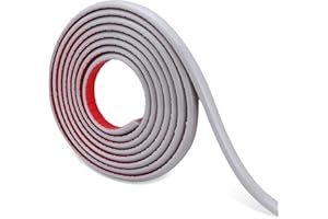 WoStick 3M Flexible Zierleisten Selbstklebend | Grau Deckenleisten Selbstklebend | 3D-Dekorative Wandleisten für Boden, Aufkantung, Fliesenkante und Eckendekor