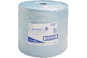 WypAll Rollo de Paños de Limpieza 7426, 3 Capas, Extra Grande y Ultra Absorbente, Paños Industriales Resistentes para Derrames, Aceites y Limpieza de Superficies, 1 Rollo x 670 Hojas