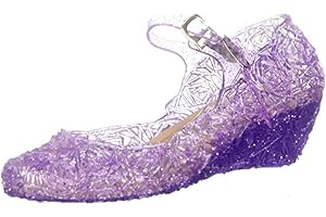 Little-Peach L-Peach Principessa Scarpe di Cristallo per Ragazze Festa di Compleanno Halloween, Viola, EU28/CN30 17,5cm