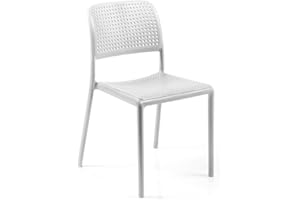 Nardi Bistrot - Silla apilable para jardín (2 Unidades), Color Blanco