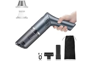 MZGO Cordless Car Vacuum Cleaner - Portable Handheld Vacuum with 90° Adjustable Handle,120W / 15000Pa Rechargeable Mini Dust Buster for Cars, Carpets and Pet Hair