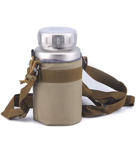 SILVERANT Titan-Wasserflasche 1,2 Liter – Ultraleicht, Auslaufsicher, Mit Isolierhülle & Clip-Deckel – Für Outdoor, Camping, Wandern