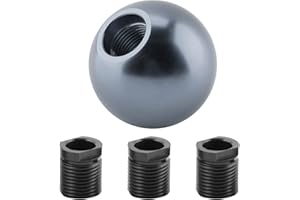 AKOZON Reminnbor Palanca de Cambios Forma Uuniversal de la Bola Eedonda de la Cabeza del Cambio del Engranaje del Botón Manual Universal del Coche(Titanio)