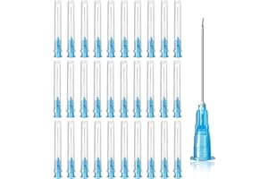 PYEUIFT tubi di erogazione in acciaio inox 23G (0,60 x 25mm), confezionati singolarmente, per industria, laboratori scientifici, casa, hobby, olio liquido, colla, ricariche(50 Pezzi