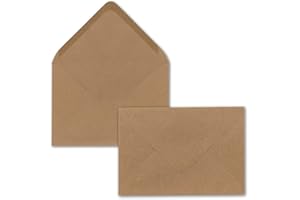 FARBENFROH BY GUSTAV NEUSER Buste in marrone sabbia (marrone) - 25 pezzi - buste DIN C5 22,0 x 15,4 cm - Carta Kraft - Incollaggio a umido senza finestre - Natale, biglietti d'auguri - serie FarbenFroh