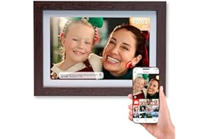Denver Cadre Photo numérique 10,1 Pouces - HD - Cadre Photo électronique - Frameo App - écran Tactile IPS - 16 GO - PFF1042DW