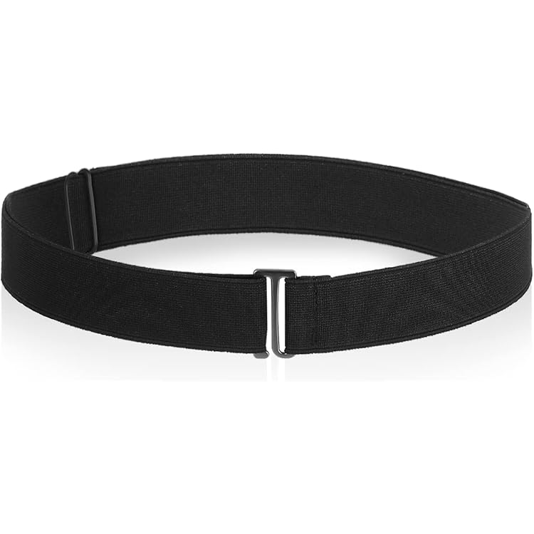 Ceinture Sans Trous Homme KRYMSON - Cuir PU Noir, Boucle Automatique, Réglable 110-130 Cm - Élégante Et Pratique