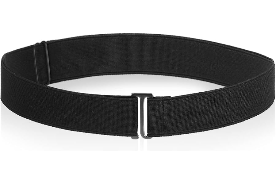 Cobee Women Invisible Belts, Women Stretch Belt Adjustable Elastic Belt with Flat Buckle No Show Waist Belts for Jeans Pants Dresses