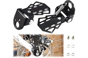 UIEXAY Pedaline bici posteriore, 1 paia pedalini Bicicletta Posteriori,Sedile Posteriore per Bicicletta Pieghevole in Acciaio per Piedi Mountain Bike Bicicletta Fredda poggiapiedi