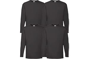 4 Fruit of The Loom Longsleeve Tshirt Langarm Verschiedene Farbsets