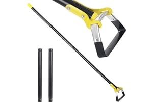 Moendergo Pętla do pielenia strzemiona motyka narzędzie ogrodowe, 76-152 cm, zdejmowane motyki do pielenia ogrodnictwa, długi uchwyt, wytrzymały, regulowany, stojący, narzędzie ręczne