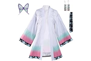 Daiendi - Disfraz de Shinobu Kocho, cosplay, demonio, Hashira, anime, kimono, abrigo, Halloween, carnaval